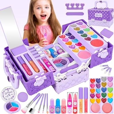 Kids Makeup Kit for Girls 44 Pcs Washable